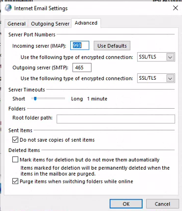 Imap Settings2