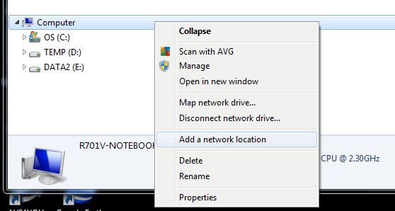 FTP with cPanel accounts and Windows 7