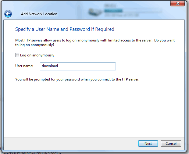 FTP windows7c